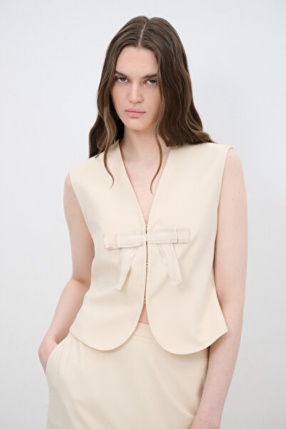 Love My Body Fiyonk Detaylı Yelek