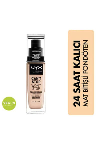 NYX Can'T Stop Won'T Stop 24 Hour Foundation Light Porcel