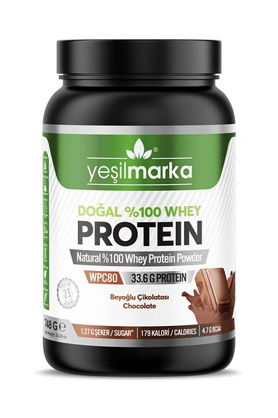 yeşilmarka Natural Whey Protein Powder - Beyoğlu Chocolate 748 gr