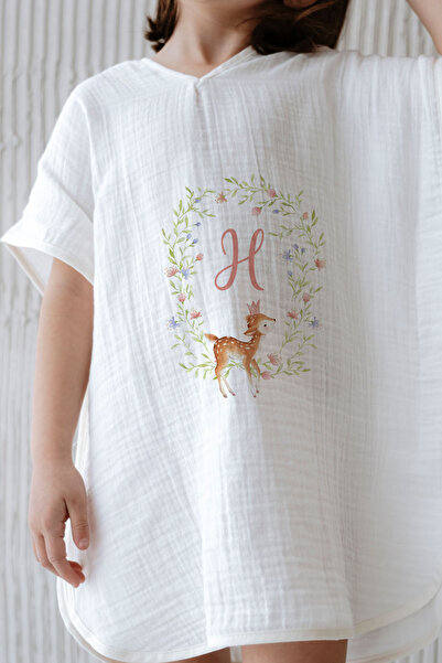 Tuğba Kuğu Letter H 4 Layer Kitchen Poncho - Letter Series - Little Deer