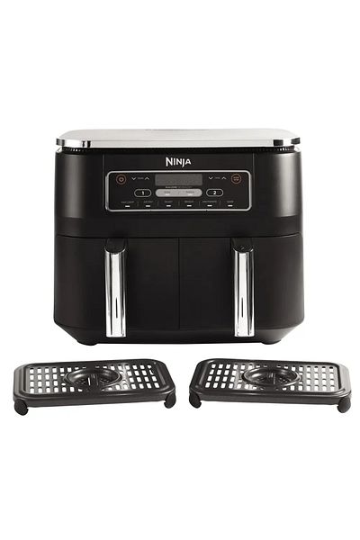 NINJA Ninja AF300EU Dual Zone Air Fryer, 2470W, 7.6L, 6 Cooking Methods, Max Crisp, Roast