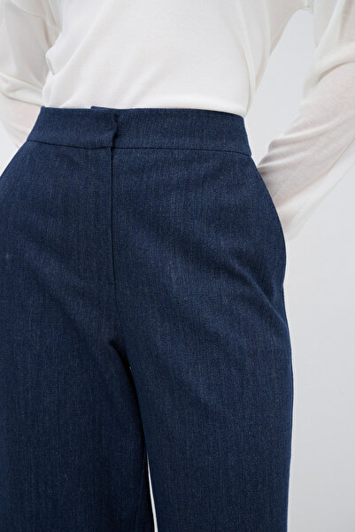 Love My Body Jean Görünümlü Bol Pantolon
