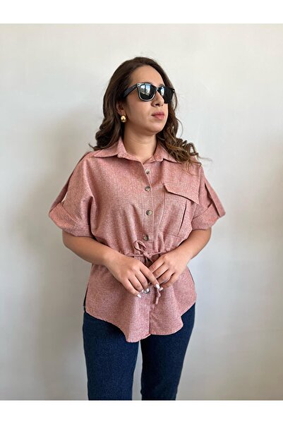 Gizybutik Bağlama Detay Safari Ceket/Gömlek