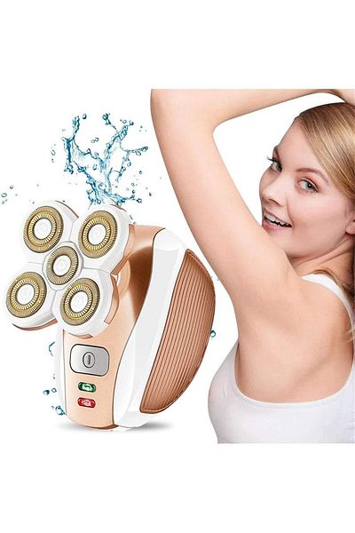 COOYA Electric Epilator, Painless USB Rechargeable Wet and Dry Cordless for Face, Body