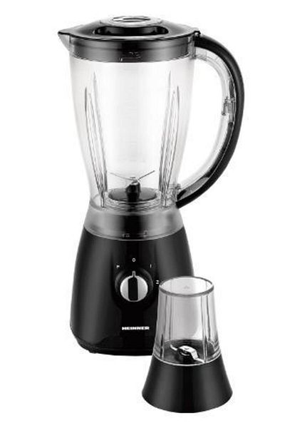 Heinner Blender Heinner HBL-500R, 500W, 2 Viteze+Pulse, 1.5L, Rasnita (Negru)