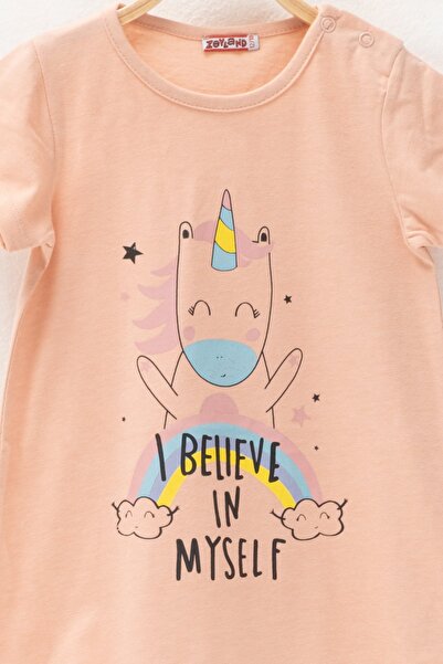 Zeyland Tištěný overal I Believe In Myself pro holčičku - 3-36 měsíců (s patentkami)