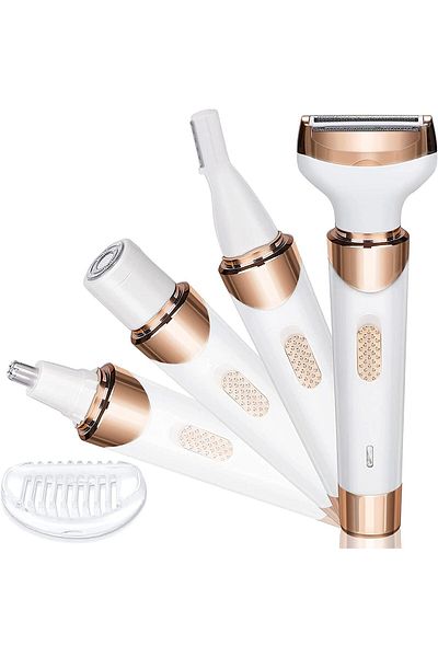 COOYA Electric Lady Epilator, 4-in-1 Shaver, Painless Portable, Wet & Dry Hair Removal