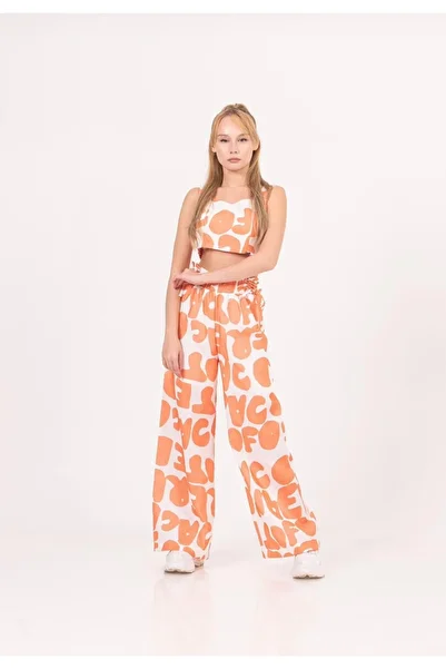 LOCO LOCO Limi Girl Linen Crop Loose Pants 2 Piece Set