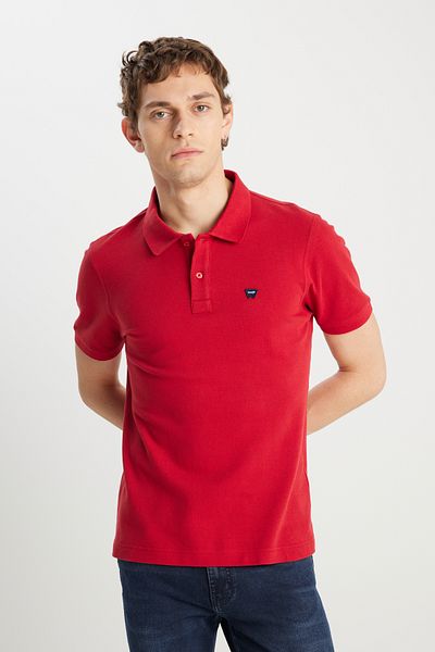 WRANGLER %100 Pamuk Regular Fit Normal Kesim Kırmızı Polo Yaka Tişört