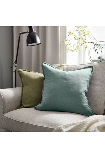 IKEA LAGERPOPPEL Cushion Cover Light Blue-Grey 50x50 cm – 100% Recycled Polyester