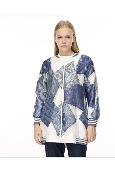 PUREVA Kot Detaylı Beyaz Giy-Çık Ceket