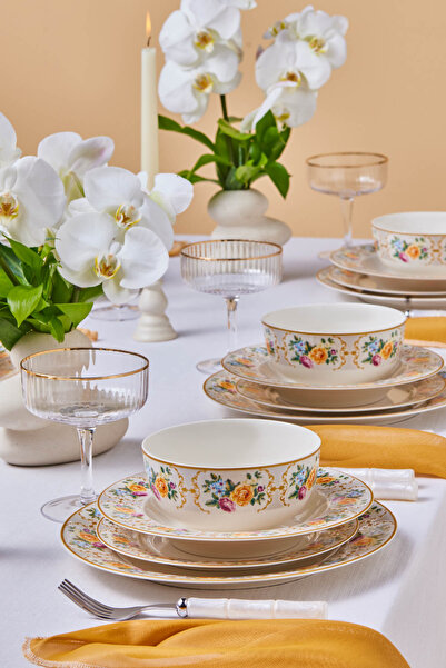 Karaca Forever Bone Viyan 24 Parça 6 Kişilik Porselen Yemek Takımı