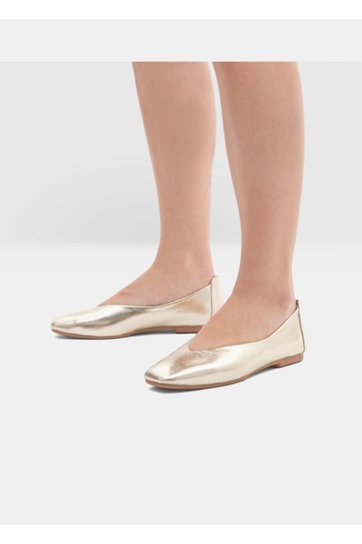 VİNİCCİ AYAKKABI HAKİKİ DERİ ALTIN DORE BABET