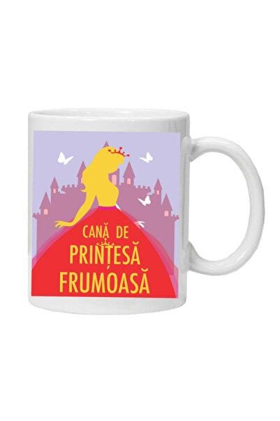 OEM Cana albă personalizată „cana prințesă”, INOVATIX®. 330 ml