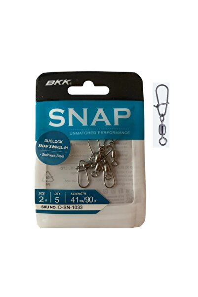 BKK Duolock Snap Swivel-51 Klipsli Fırdöndü No:2 (5'LİPaket)