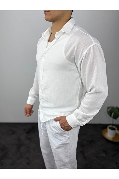 T&M Vertino Oversize Soft Linen Men's Shirt