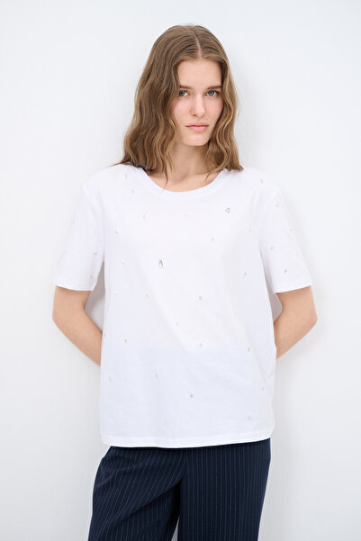 Love My Body Taş Detaylı Tişört