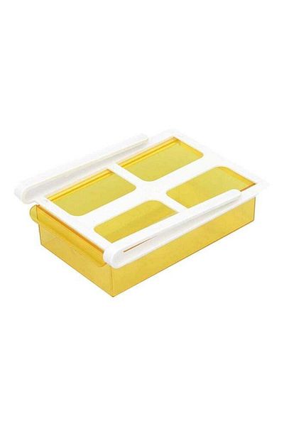 Generic Yellow/White Refrigerator Storage Box BoxUnbrand