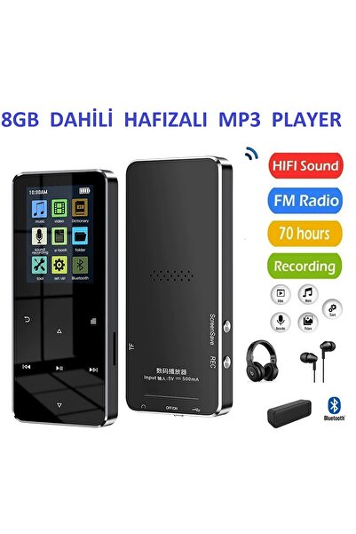 JUNGLEE 8GB HAFIZALI MP3-MP4 PLAYER MÜZİK ÇALAR FM RADYO BLUETOOTH KULAKLIK VE HOPARLÖR İLE KULLANABİLME