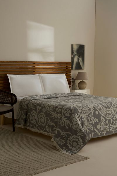 Karaca Home Avery Muslin Διπλό Μονό Πικέ Γκρι