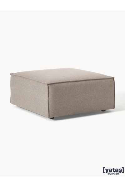 Mobilya Stant Most Mollis Kare Puf Silinebilir 10 Kahverengi Keten Kumaş Yumu...