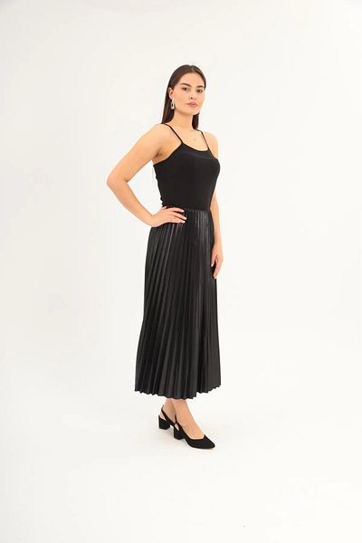 exxitcollection Fusta cu aspect din piele plisată Hijab