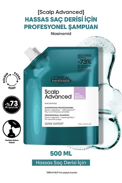 L'oreal Professionnel Professional Refill Shampoo for Scalp Advanced Sensitive Scalp 500ml