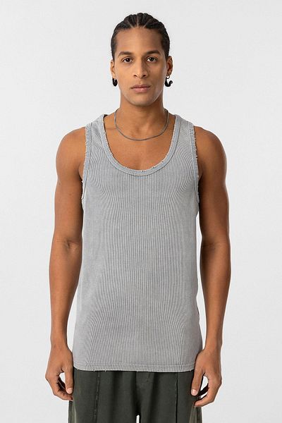 VAMOSCLO Gray Athlete Washed Tank Top Camisole