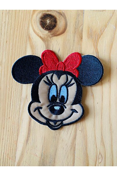 icase Minnie Mouse Mickey Mouse Nakış Dikilebilir Yama Patch 8x9 Cm