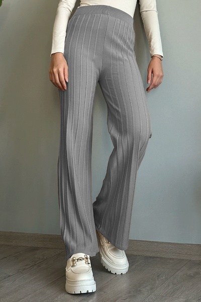 InStyle Товсті сірі трикотажні штани з ребрами