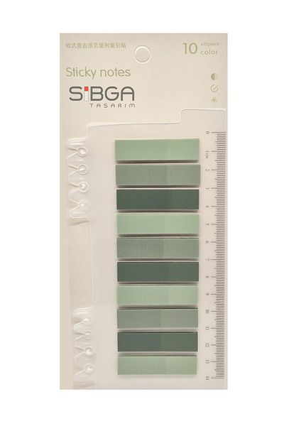 sibga tasarım Transparent Color. 200 Sheets Book Mark Sticker Note Paper