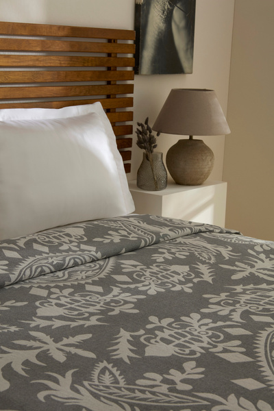 Karaca Home Avery Muslin Double Single Pique Gray