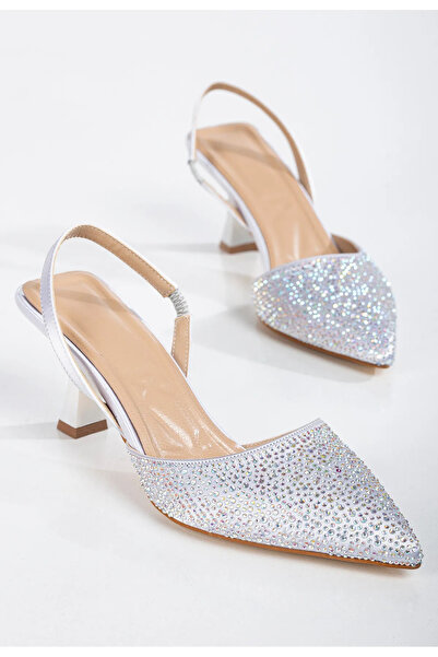 Hacıoğlu Ayakkabı Serrace Stylish High Heels with Stones on the Back