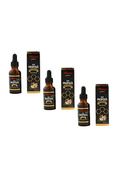 Balen 3 Adet Sıvı Propolis Ekstraktı Su Bazlı Damla 30ml X 3