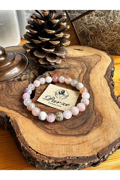 parze doğaltaş Morganite Natural Stone Bracelet