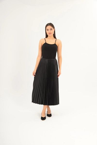 exxitcollection Fusta cu aspect din piele plisată Hijab