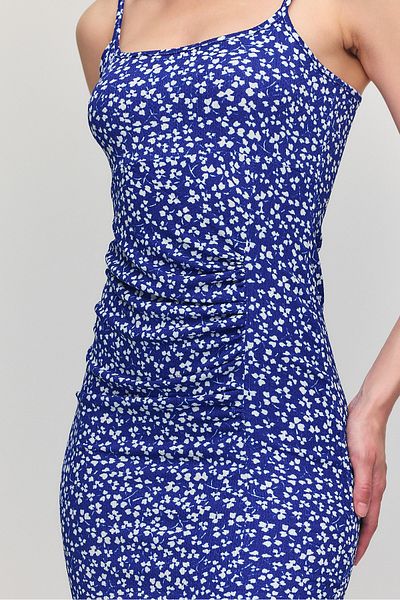 Ceylen Rochie de vară cu bretele, lungime midi, cu șnur și fante pe partea stângă