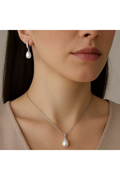 DURAN TAKI TASARIM Mayorka İnci Gümüş Set