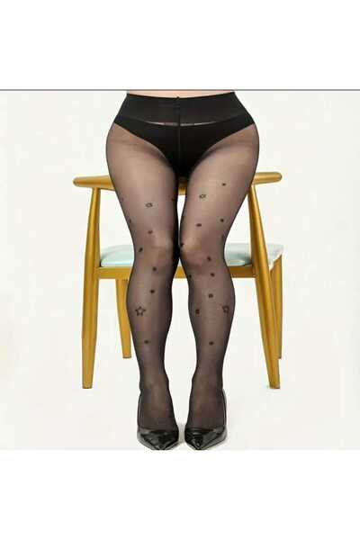 Freya BÜYÜK BEDEN SİMLİ YILDIZLI KULOTLU ÇORAP