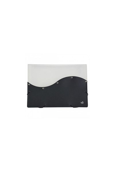 Umix A-4 Gusseted 13 Compartment Black Elastic Document File