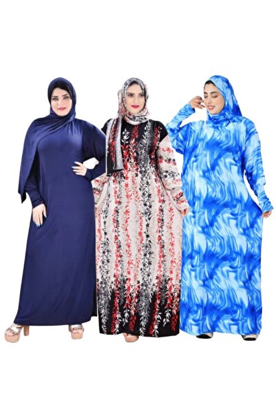 Genrics اسدال صلاة واستقبال مجموعة مكونة من 3 قطع واسع ومريح مقاس واحد يلبس و...