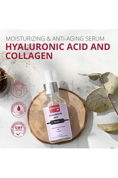 Dermoten Feuchtigkeitsspendendes Hautpflegeserum mit Hyaluronsäure, 30 ml
