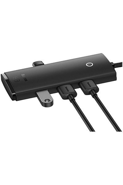 Baseus HUB Baseus Lite WKQX030201, Cablu USB 3.0, 2m (Negru)