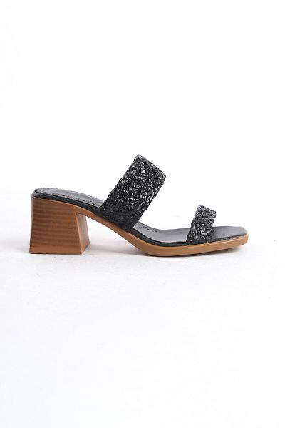 Elile Shoes Papuci tricotați cu toc din piele naturală de la mărimea 34-35 la mărimea 41-42