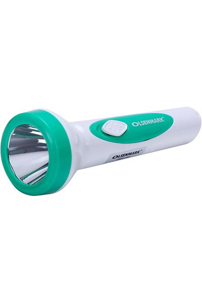 Olsenmark Olsenmark Rechargeable LED Flashlight - Super Bright 1.5W LED Torch Light - Built-in 1500mAh Battery