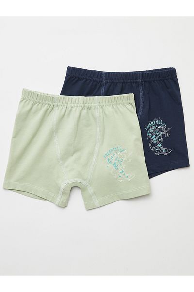 natuline Boy's Organic Cotton Boxer 4 Pieces Freestyle Robot 3505-4