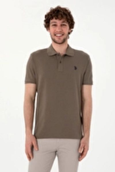 U.S. Polo Assn. Gtp04ıy025 Ανδρικό μπλουζάκι με γιακά πόλο Mink 2084151