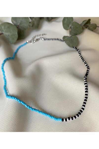 sabiha aksesuar Sand Beaded Color Necklace