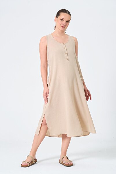 BUSA Μίντι φόρεμα με μηδενικό μανίκι για Hamilte MINK