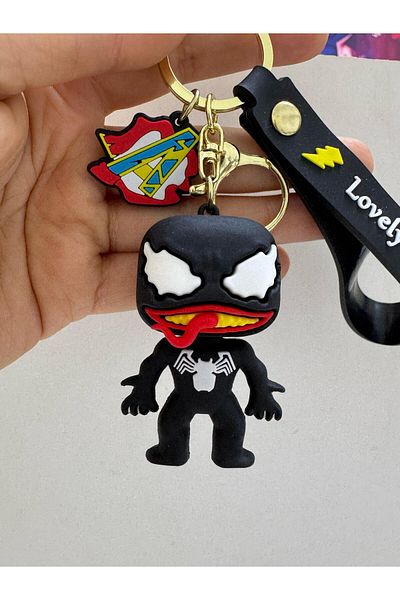 AresTokaAksesuar 3D Large Luxury Silicone Venom Keyring Bag Decoration